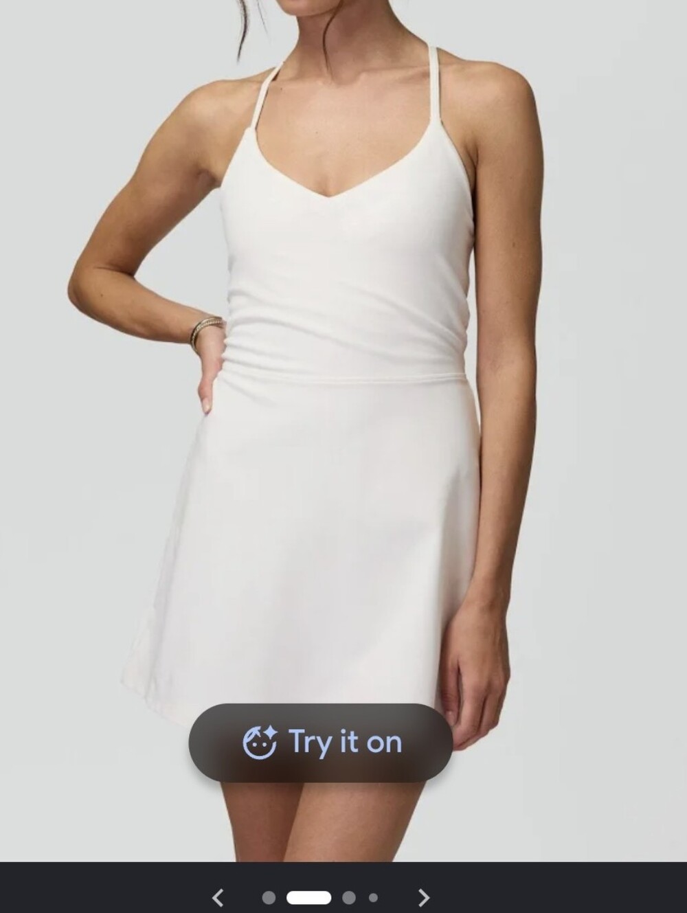 Spiritual Gangster White Racerback Active Mini Dress - Picture 2 of 7